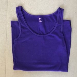 GAP ribbed stretch tank top in royal blue/purple